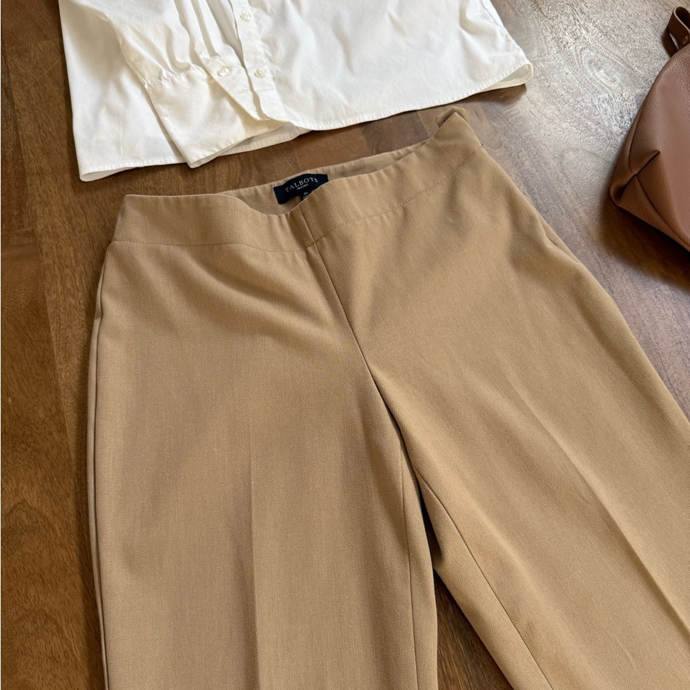 Talbots Beige Straight Leg Dress Pants